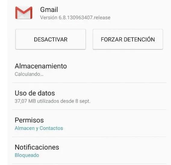 problema notificaciones gmail