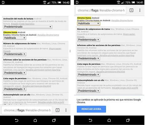 chrome flags android