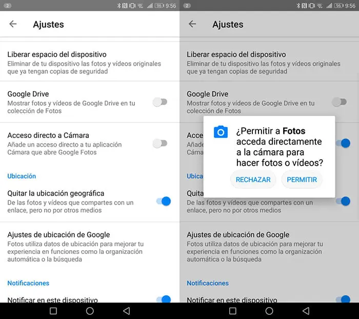 Cómo agregar a la app de cámara un acceso a Google Fotos