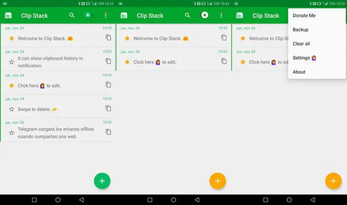 Mejora la gestión del portapapeles Android con Clip Stack