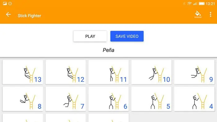 crear animaciones android stick fighter