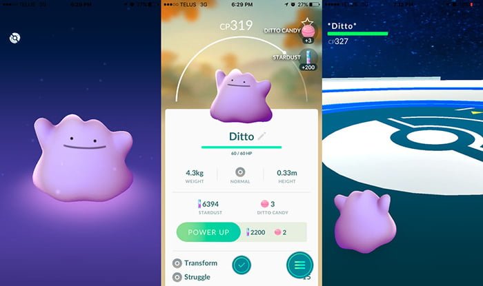 Pokémon Go recibe a Ditto y un nuevo evento semanal