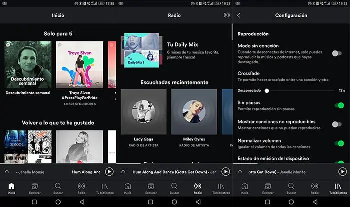 nueva interfaz spotify bottom bar