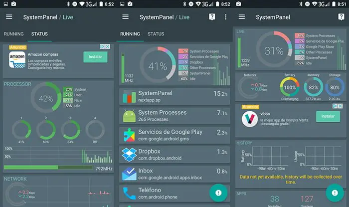 Systempanel 2 android