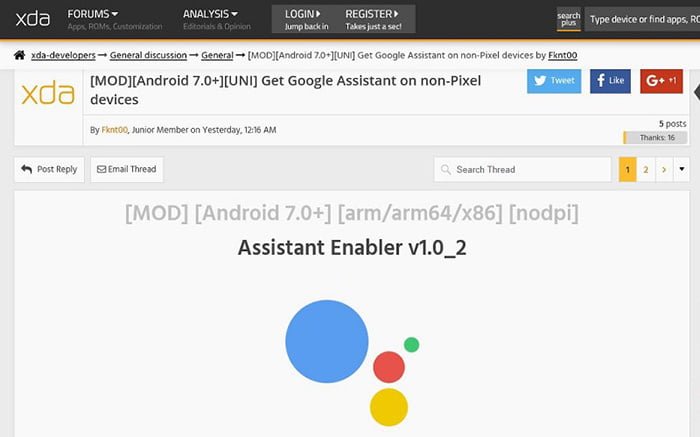 xda google assistant enabler
