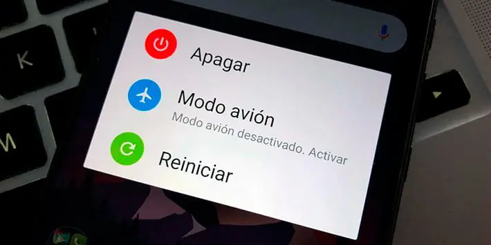 menu apagado android