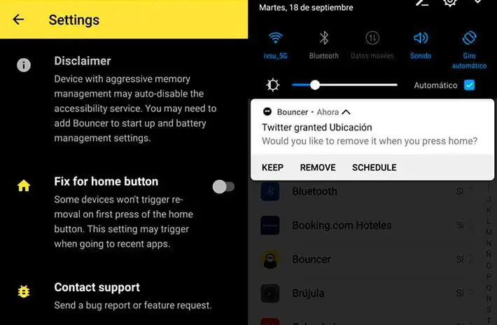bouncer permisos android