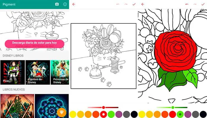 aplicaciones colorear pigment