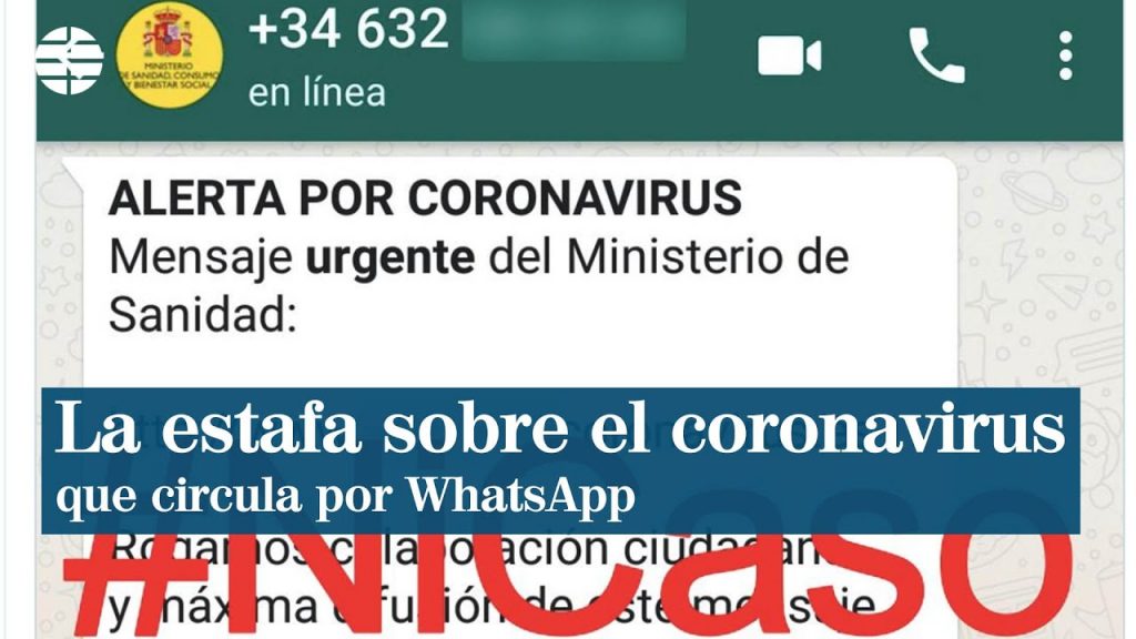 estafas de coronavirus por whatsapp estafas whatsapp coronavirus