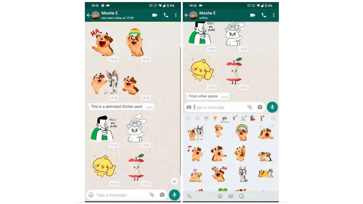 Las nuevas pegatinas animadas en WhatsApp