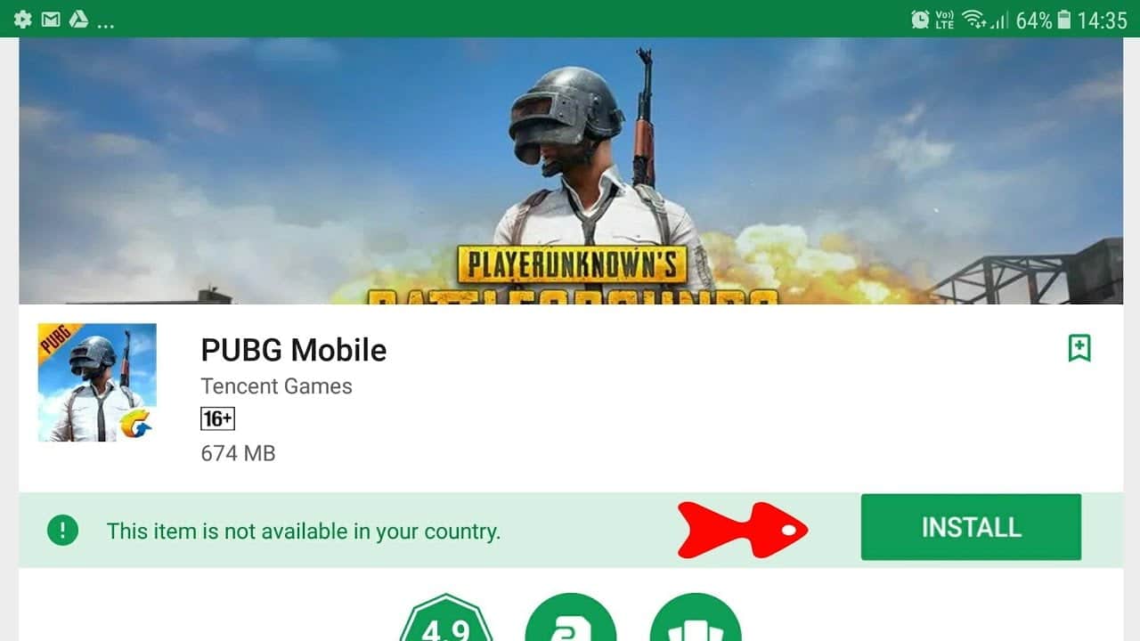 PUBG en play store PUBG en play store