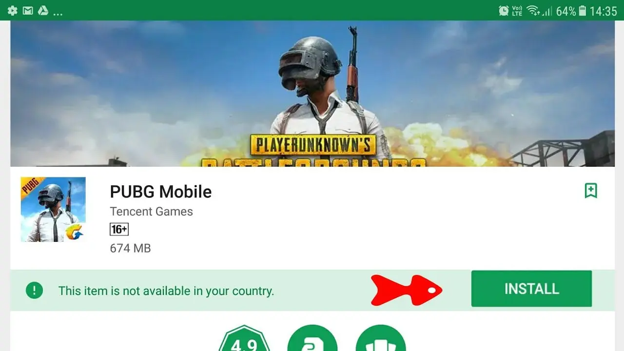 PUBG en play store